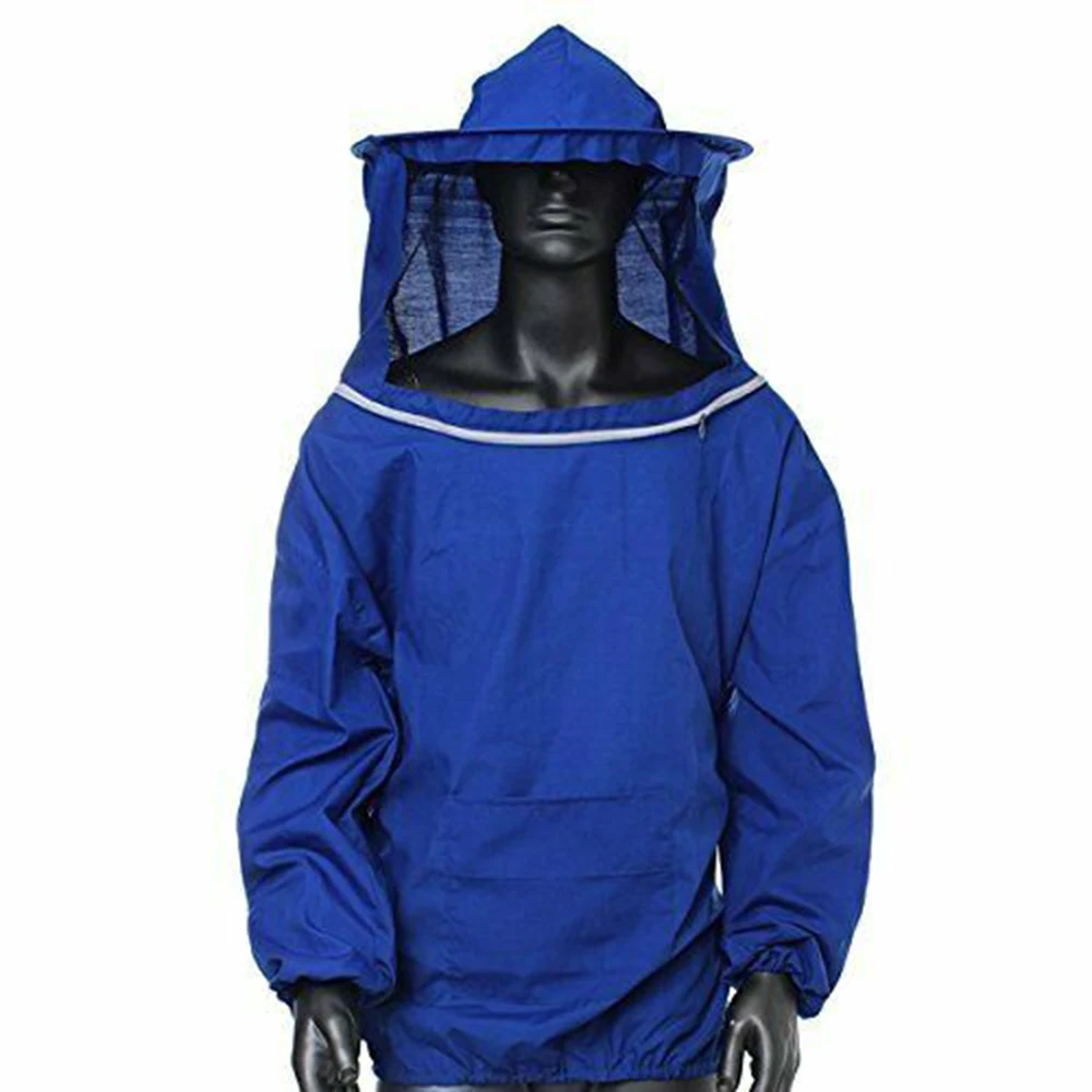 

Beekeeper Suit Veil Pull Over Protective Smock Beekeeping Jacket Hood For Adult