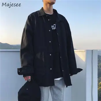 

Big Size Men Jacket Large Stylish Windproof Black Coat Mens Jackets and Coats Streetwear Solid All Match Vintage High Quality