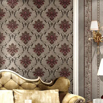 

1 Pcs 9.5x0.53m Removable Home Decor Luxury Damask Victorian Wall Sticker Waterproof Fridge stickers Room Decoration