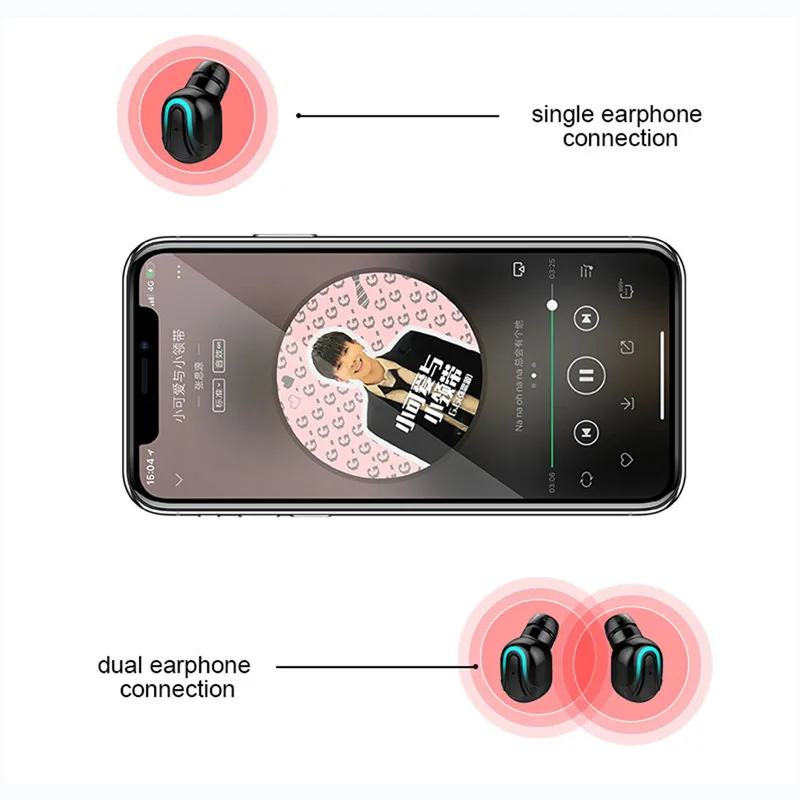 VOBERRY 2000 мАч TWS Bluetooth наушники спортивные IPX5 водонепроницаемые наушники беспроводные вкладыши