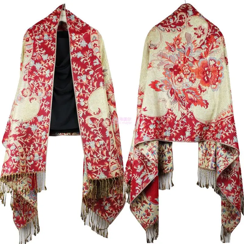 180*70cmLady Echarpes Foulards женский шарф, Женский двухсторонний большой длинный шарф из пашмины с кисточками, шаль, Mujer Bufanda