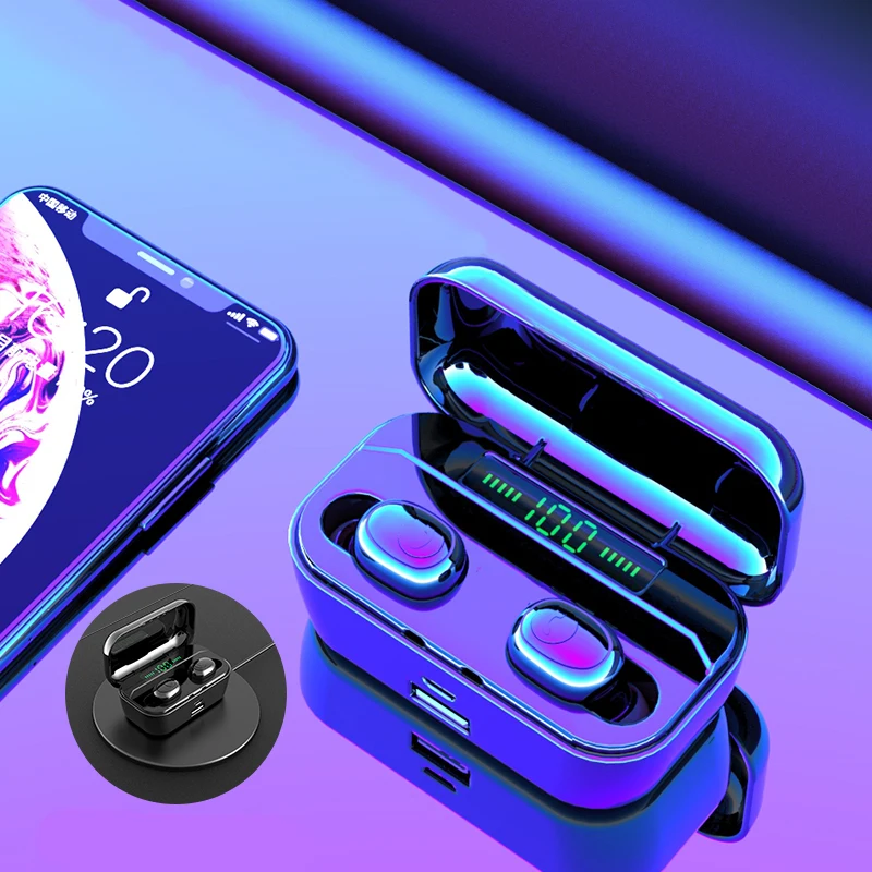 G6S Bluetooth наушники 8D стерео Спортивные Беспроводные наушники TWS 3500 мАч Зарядка Внешний аккумулятор гарнитура с микрофоном водонепроницаемый