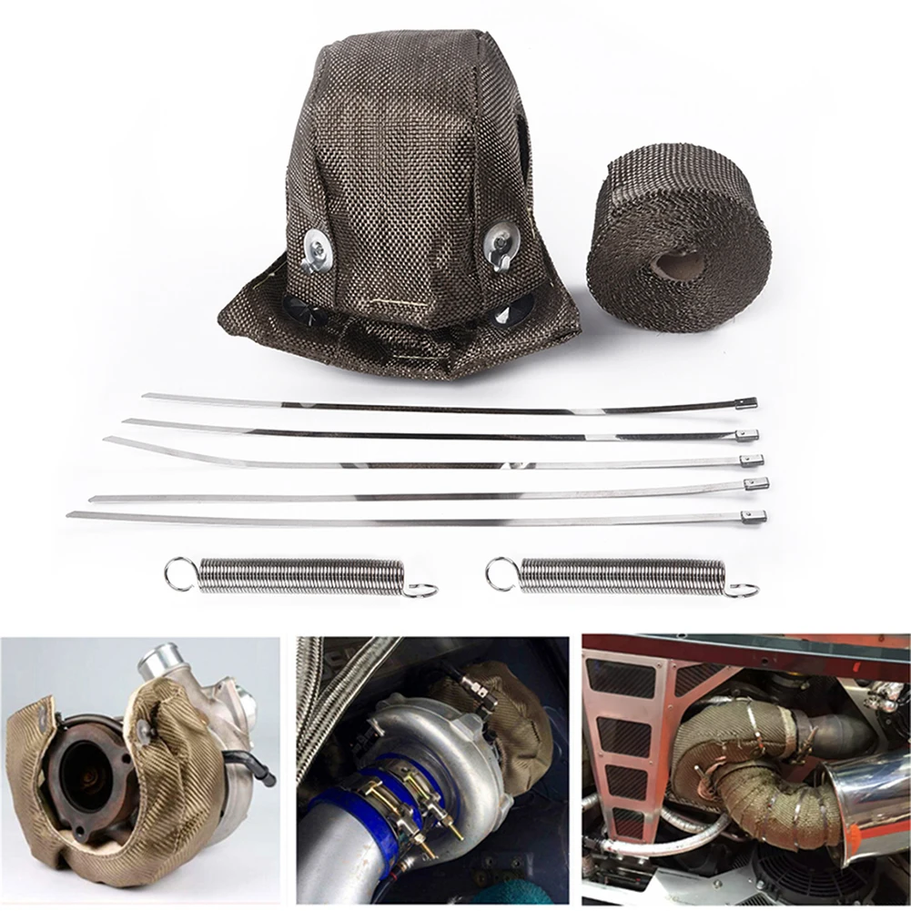 Обертывание турбо тепло барьер одеяло для Т3 турбо титан замена тепла обертывание Галстуки крышка турбо тепло барьер одеяло заменяет