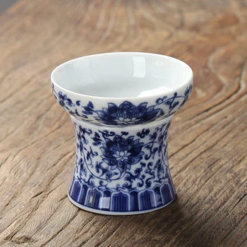 

LUWU blue and white porcelain ceramic tea strainers chinese tea accessories