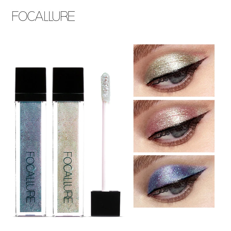 Focallure 14 色の液体顔料アイシャドウ海ライトグリッターきらめき防水蛍光明るく液体アイシャドウメイク Eye Shadow Aliexpress