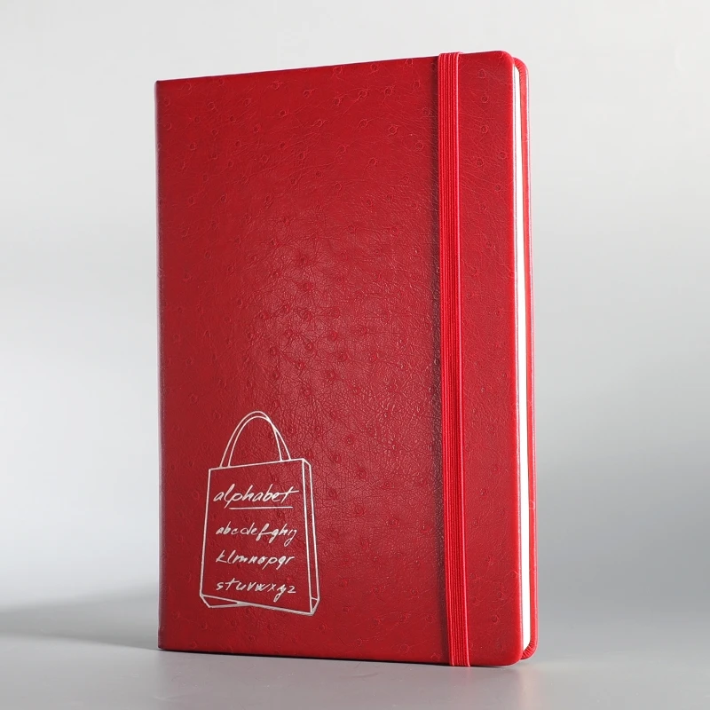 Black bullet Journal, Классическая Жесткая обложка, Высококачественная плотная бумага с тонким внутренним карманом, красный журнал из искусственной кожи - Цвет: Red notebook