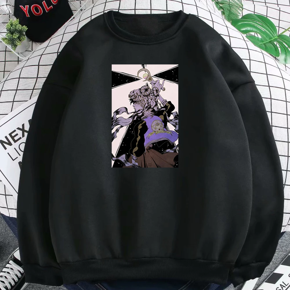 

Sailor Moon Vanduo Bones Print Warm Womens Sweatshirts Fashion Oversized Hoody Female Korean Hip Hop Round Neck Hoodie For Women