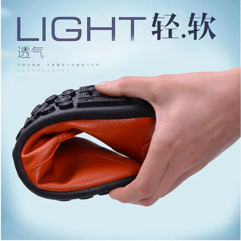

Creative New Style Shoe Men's Korean-style Fashion Moccosins Slip-on Loafers Soft-Sole Soft Cotton Trend Leather Shoes