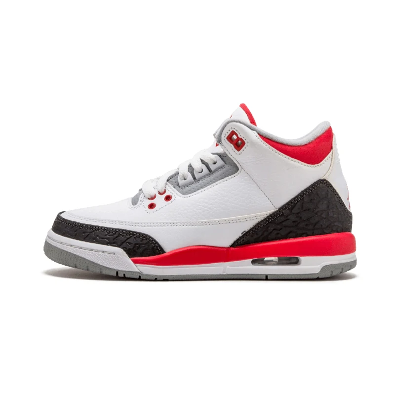 Fire Red Jordan Ретро 3 мужские ботинки для баскетбола, Катрина, для игры в благотворительные игры, чистый черный цемент, белый цвет, сеульские уличные кроссовки, спортивные кроссовки 40-47 - Цвет: Fire Red