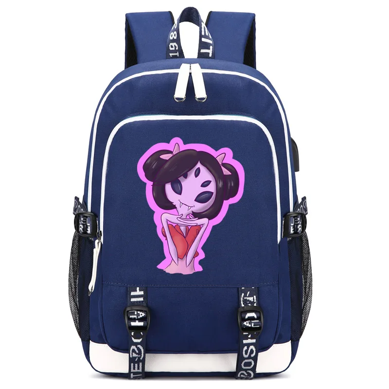 style11 blue Рюкзак Undertale с usb-портом для зарядки и замком и интерфейсом для наушников для студентов колледжа, мужчин и женщин - Цвет: style11 blue