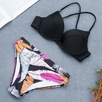 

Bikini Set Push Up Sexy Swimsuit Solid Swimwear 2019 Bathing Suit Women May Female Beach Swimming Suit For Women
