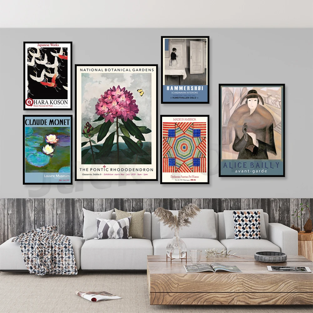 

Ohara Koson Japanese Exhibition Nordic Posters And Prints Wall Art Canvas Painting Lotus Pictures For Living Room Home Decor