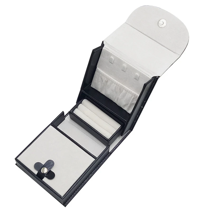 Mini Portable Necklace Makeup Storage Box Travel Finishing Storage Bag Folding Storage Bag