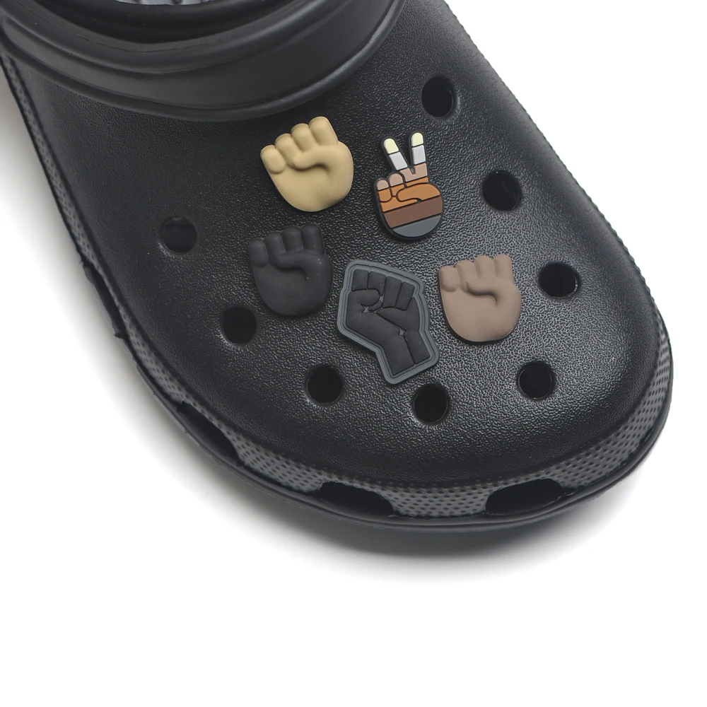 5 шт. I Can't Breather Croc Shoe Charms Black Lives Metter BLM аксессуары для обуви JIBZ украшение девочек