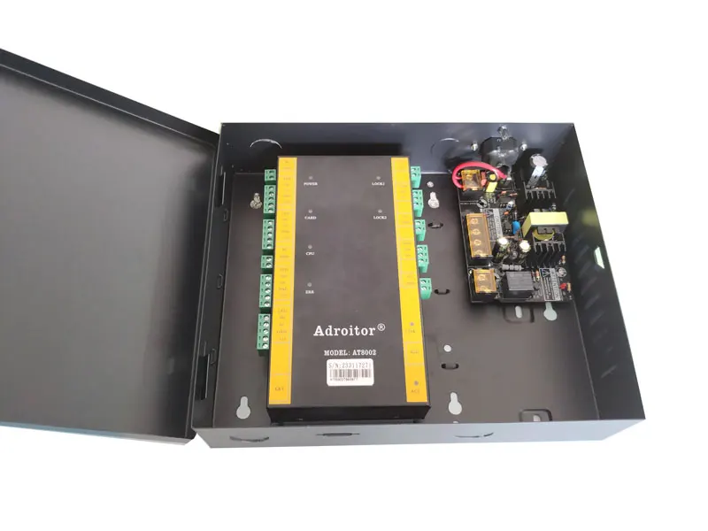 Newest wiegand brand 32-bit TCP/IP two Door Control & power case 110V/220V option support software/ web/ smart phone/tablet