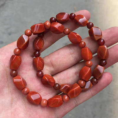 

Zheru jewelry, natural agate and chalcedony red bracelet, men's and women's bracelets, necklaces, exquisite jewelry, best gifts