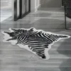 220*170cm zebra animal Printed Carpet Velvet Imitation Leather Rugs Fur Animal Skins Natural Shape Carpets Non-slip Mats 1