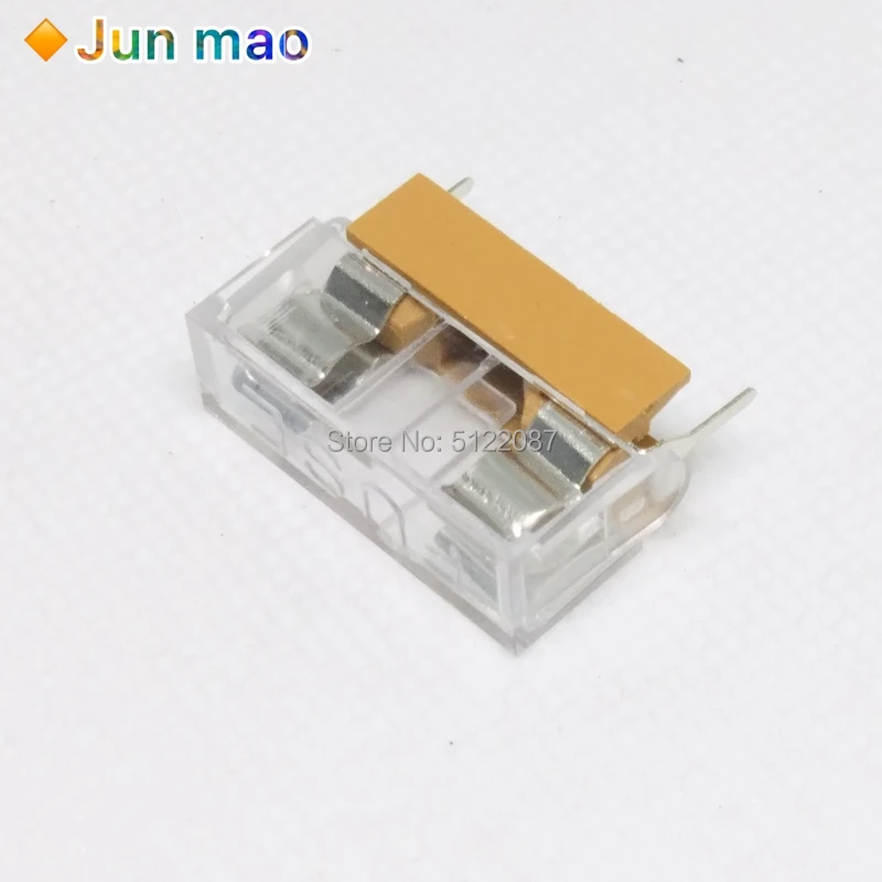 Fuse Socket 10 pieces/lot 5*20mm 5x20mm fuse socket transparent cover 5X20 Fuee glass tube fuse holder,dc fuse holder