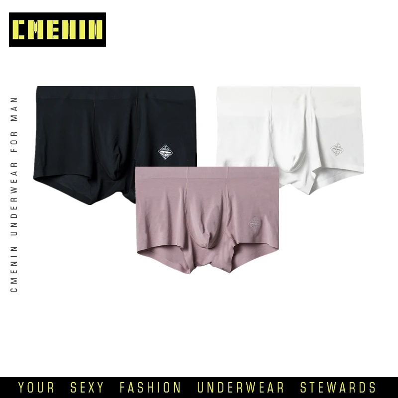 

3pcs/lot Men's Underwear Modal Boxers Man Breathable Male Panties Solid Boxer Shorts Brand Comfortable Men Underpants AD308