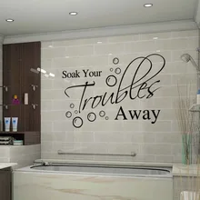 Aw9376 международная торговля английские Стикеры с пословицами на стену замочить ваши проблемы, ванная комната клейкая бумага водонепроницаемый