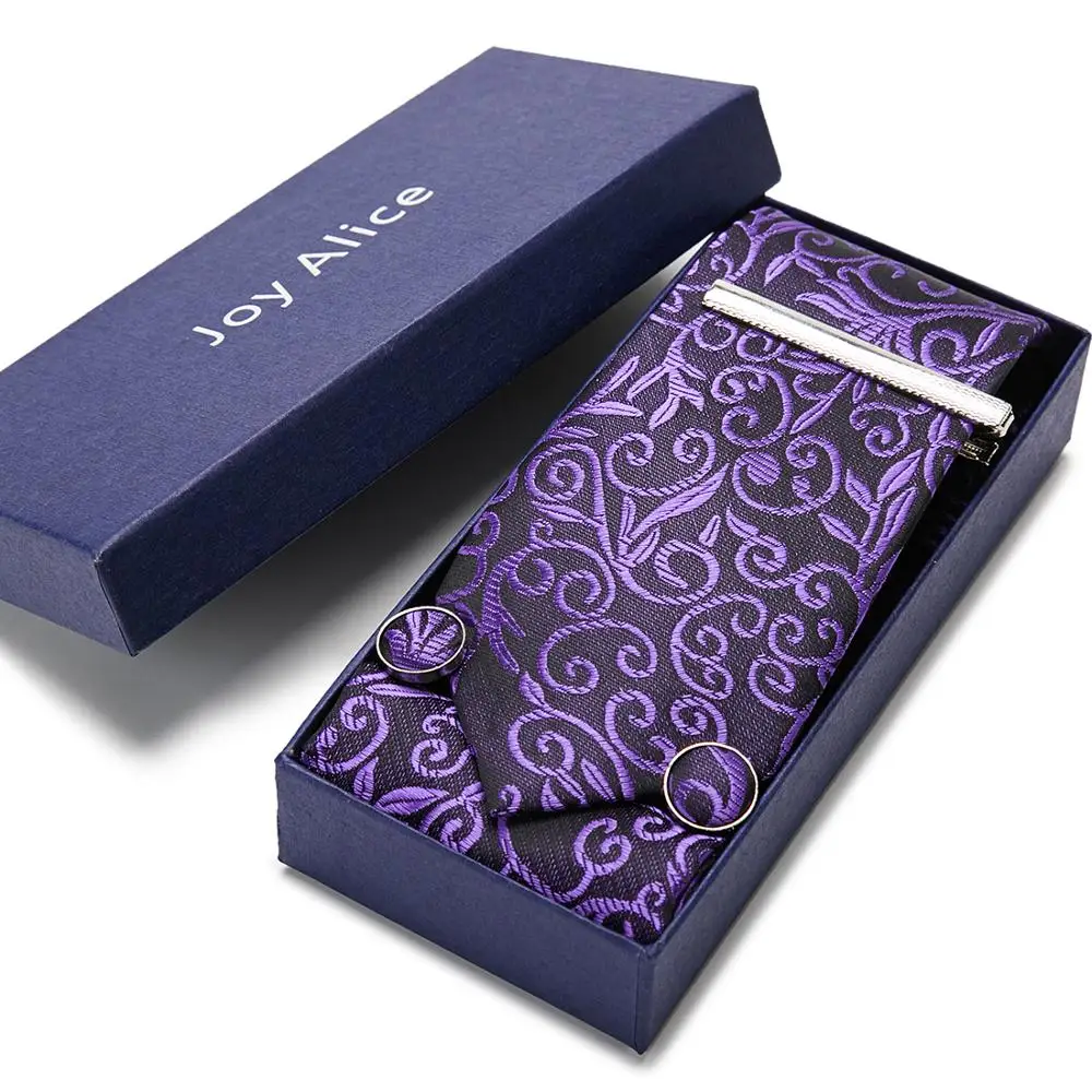 Свадебный галстук, жаккардовый тканый шелковый платок& Cufink& зажим для галстука& галстук, классический свадебный подарок для мужчин - Цвет: SD91
