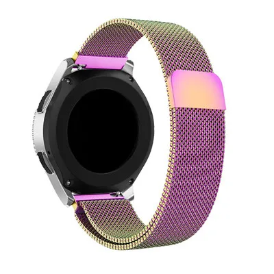 Colorful Миланская петля для gear S3 Frontier Band для samsung Galaxy watch 46 мм нержавеющая сталь Ссылка для huawei Watch GT/GT 2 браслет - Цвет: Colorful