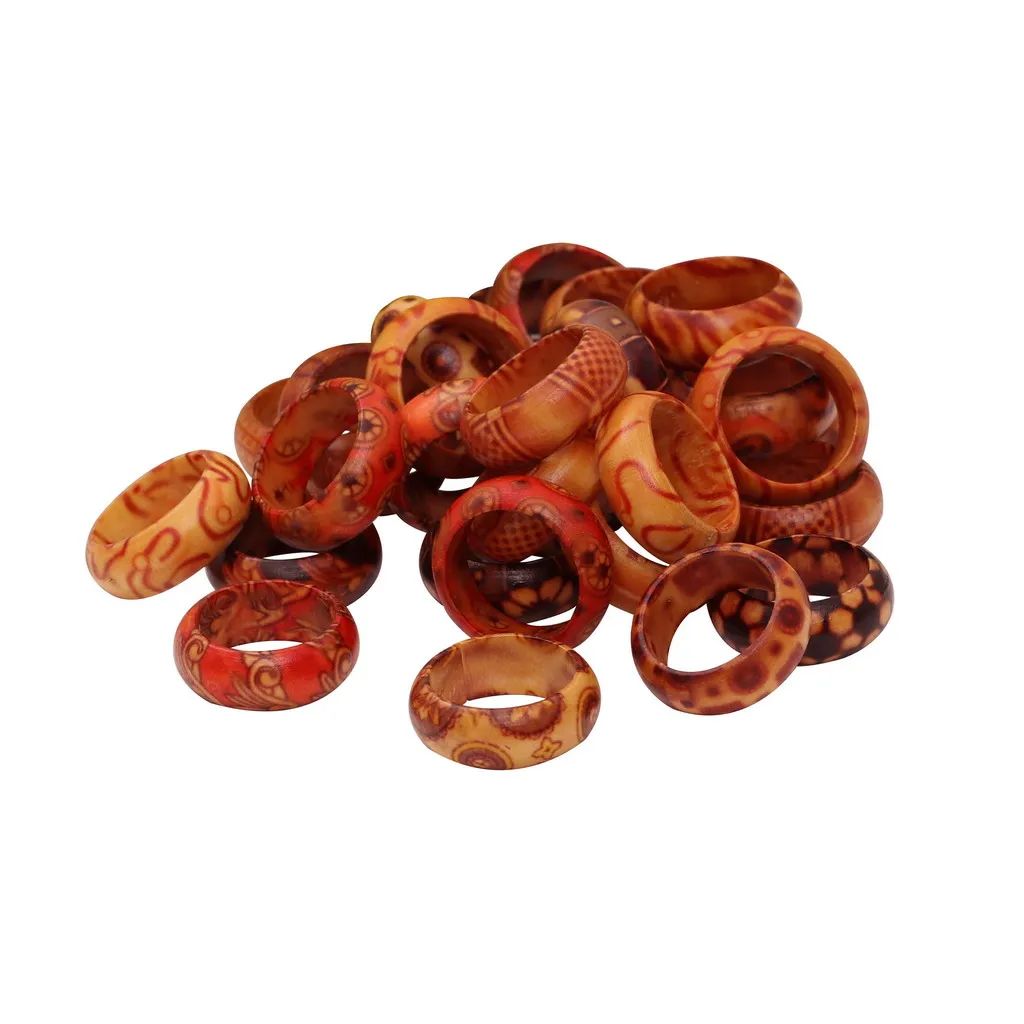 50Pcs Men`s Wood Ring Center Wedding Band Diameter 16mm 17mm 18mm 19mm