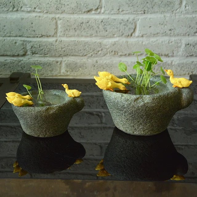 Kreatív Zamatos Edény Kacsákkal Maison Et Jardin Flowerpot Bonsai Növényi Utánzat Állati Virág Kültéri Dekoráció - Image 3