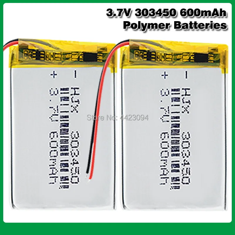 3 7 V 600mAh 303450 литиевая батарея вольт литий-полимерный Lipo Bateria для наушников с