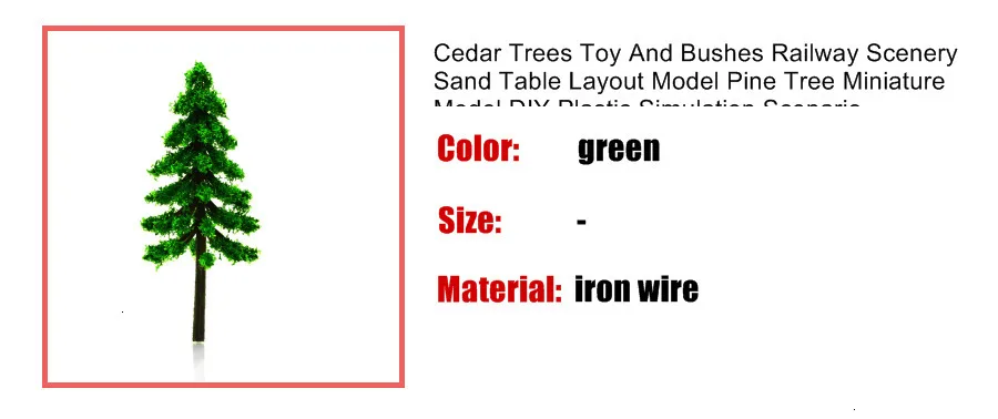 Кедровые деревья игрушка и кусты ландшафт для железной дороги песок стол макет модель сосны Миниатюрная модель DIY пластиковая имитация сценария