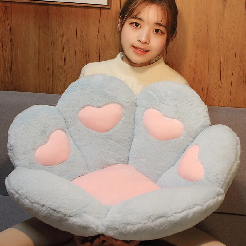 Chair Cushions, Cute Cat Paw Shape Plush Seat Cushions for Home Office Hotel Café New Style 2021
