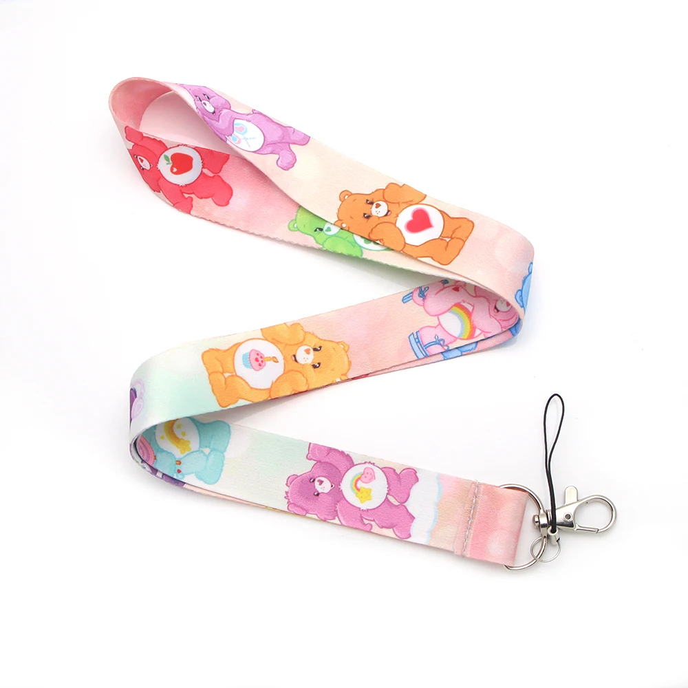 PC127 Care Bears Детские брелки ID карты Пасс тренажерный зал мобильного телефона держатель значка повес брелок для ключей