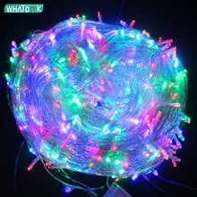 10 м 20 м 50 м 100 м Сказочный светильник светодиодный струнный светильник s гирлянда Свадебная Рождественская лампа для украшения наружных и внутренних занавесок для дома и вечерние