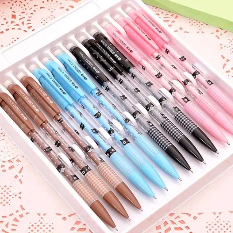 24 шт/Set0.5mm милый Kawaii пластиковый механический карандаш кошка автоматические