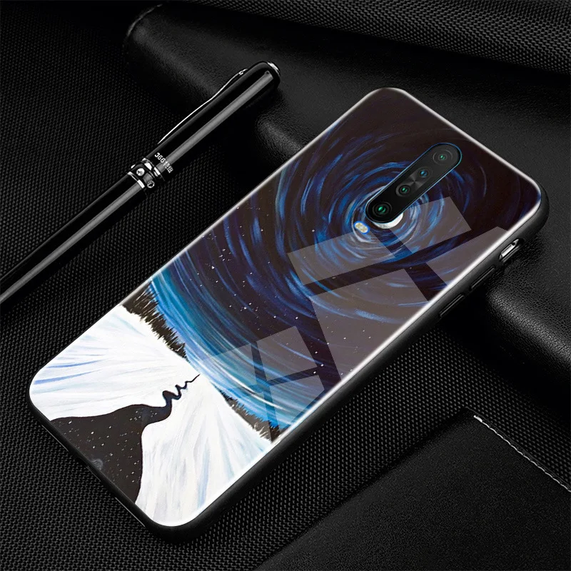 Для Xiaomi Redmi K30 чехол PC Пластиковый стеклянный чехол для телефона черный ТПУ бампер чехол для Xiaomi Redmi K30 чехол Redmi K30 K 30 Pro 5G