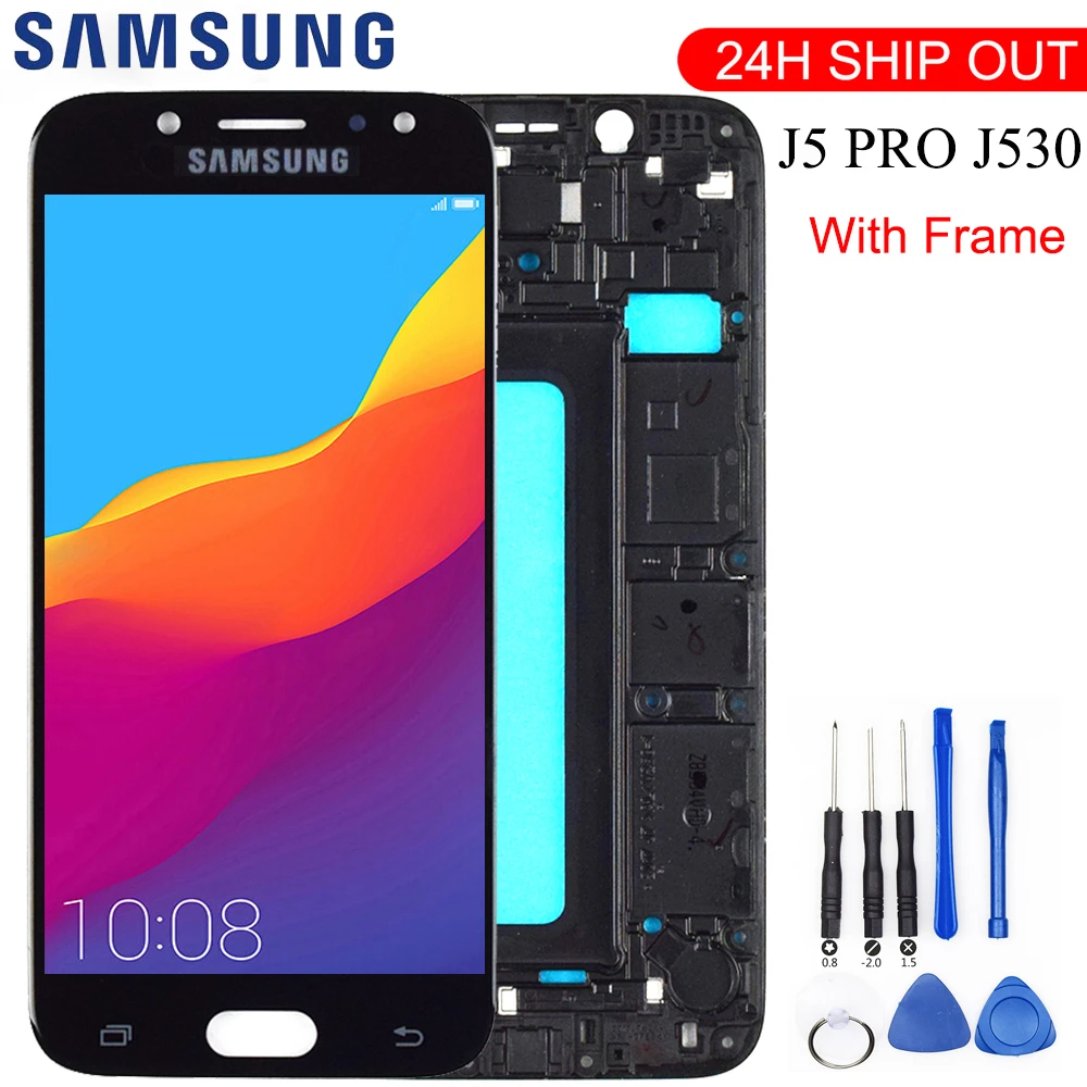 5 2 Lcd For Samsung Galaxy J5 17 J530 J530f Sm J530f Lcd Display Touch Screen Digitizer For Samsung J5 Pro Adjustable Display Mobile Phone Lcd Screens Aliexpress