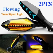 2PCS LED Motorcycle Turn Signal Arrow Light 12V Tail Flasher Flowing Water Indicator Blinker Motorcycle Flashing Rear Lights