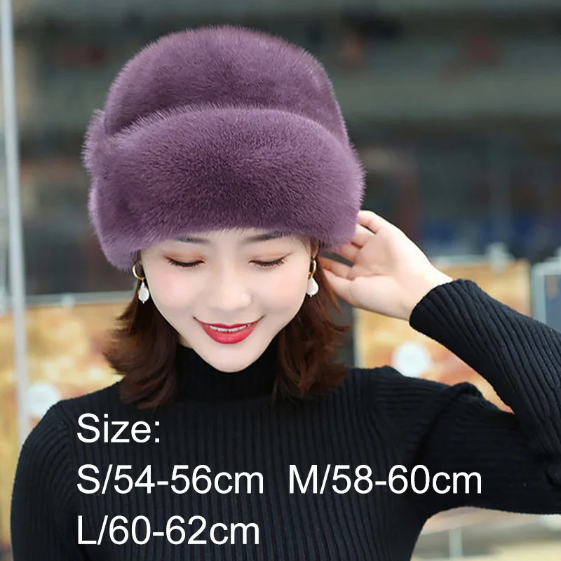 Faux Fur Plush Hats Outdoor Travel Caps 