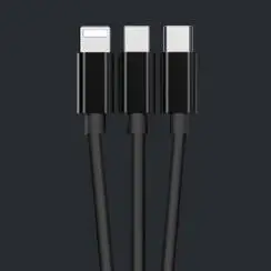 Мульти Быстрый 3 в 1 USB кабель для зарядки Micro type C 8 Pin для iPhone Android мобильный телефон Универсальный Удлинительный шнур зарядного устройства - Цвет: black 3in1 SS