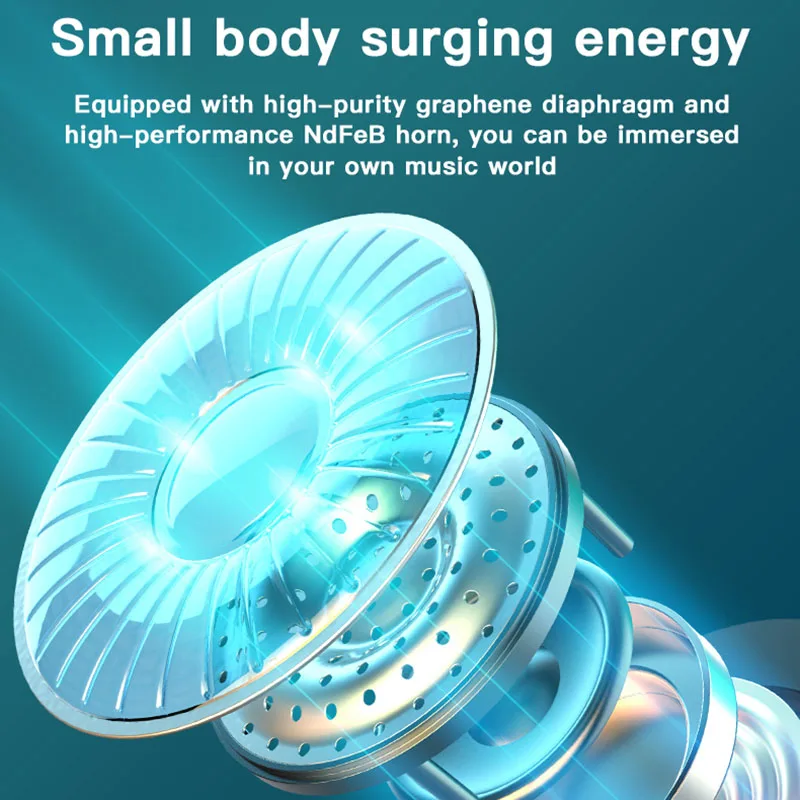 2000mAh LED Bluetooth Wireless Earphones Headphones Earbuds TWS Touch Control Sport Headset Noise Cancel Earphone Headphone