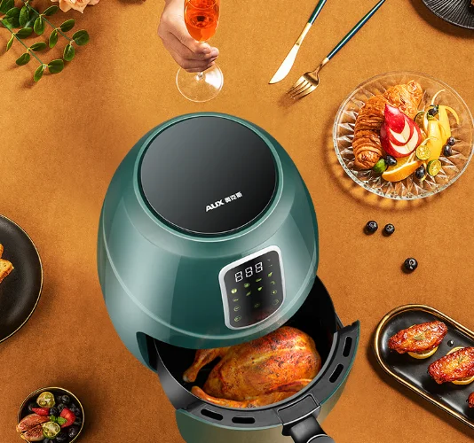 Intelligent timing fast large capacity home non-stick filter basket oil-free low fat oven fryer J06