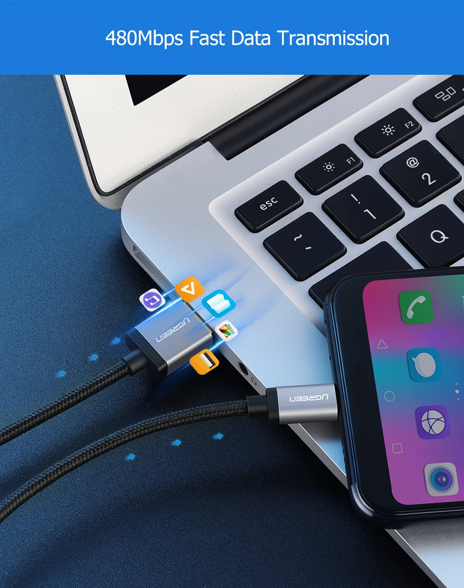 Ugreen Micro USB câble chargeur pour Samsung Galaxy S7 S6 charge rapide téléphone portable chargeur cordon pour Huawei tablette USB câble fil