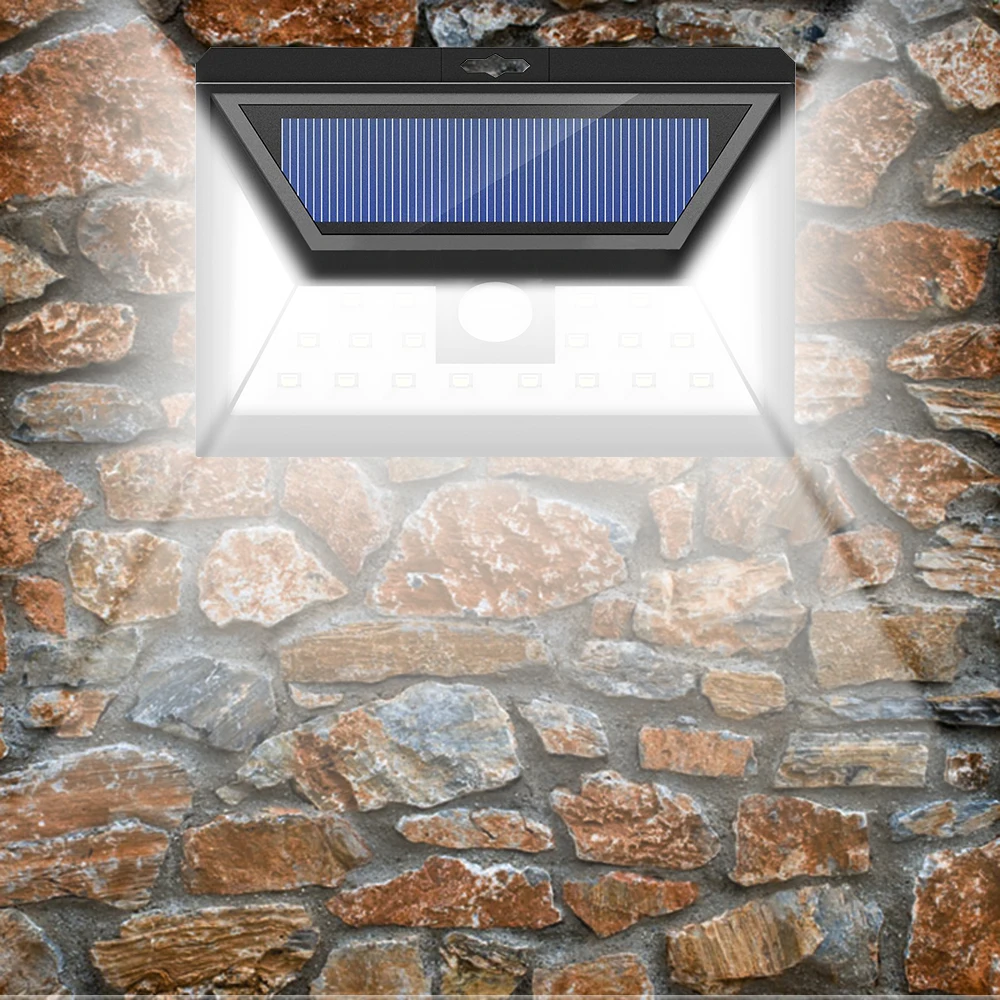 

BREONG LED Solar Lights Outdoor 24 LEDs 3 Optional Modes Wireless Motion Sensor Light with 270 Wide Angle IP65 Waterproof