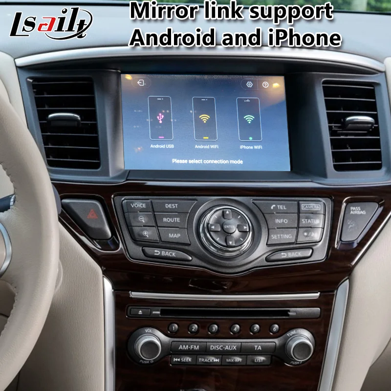  Lsailt Android 7.1 Car Video Interface for Nissan Pathfinder 2013-2017 year cars  GPS Navigation wi