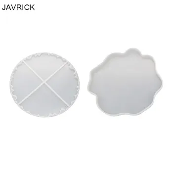 

2 Pcs/set DIY Manual High Mirror UV Resin Wave Coaster Molds Crystal Epoxy Mold