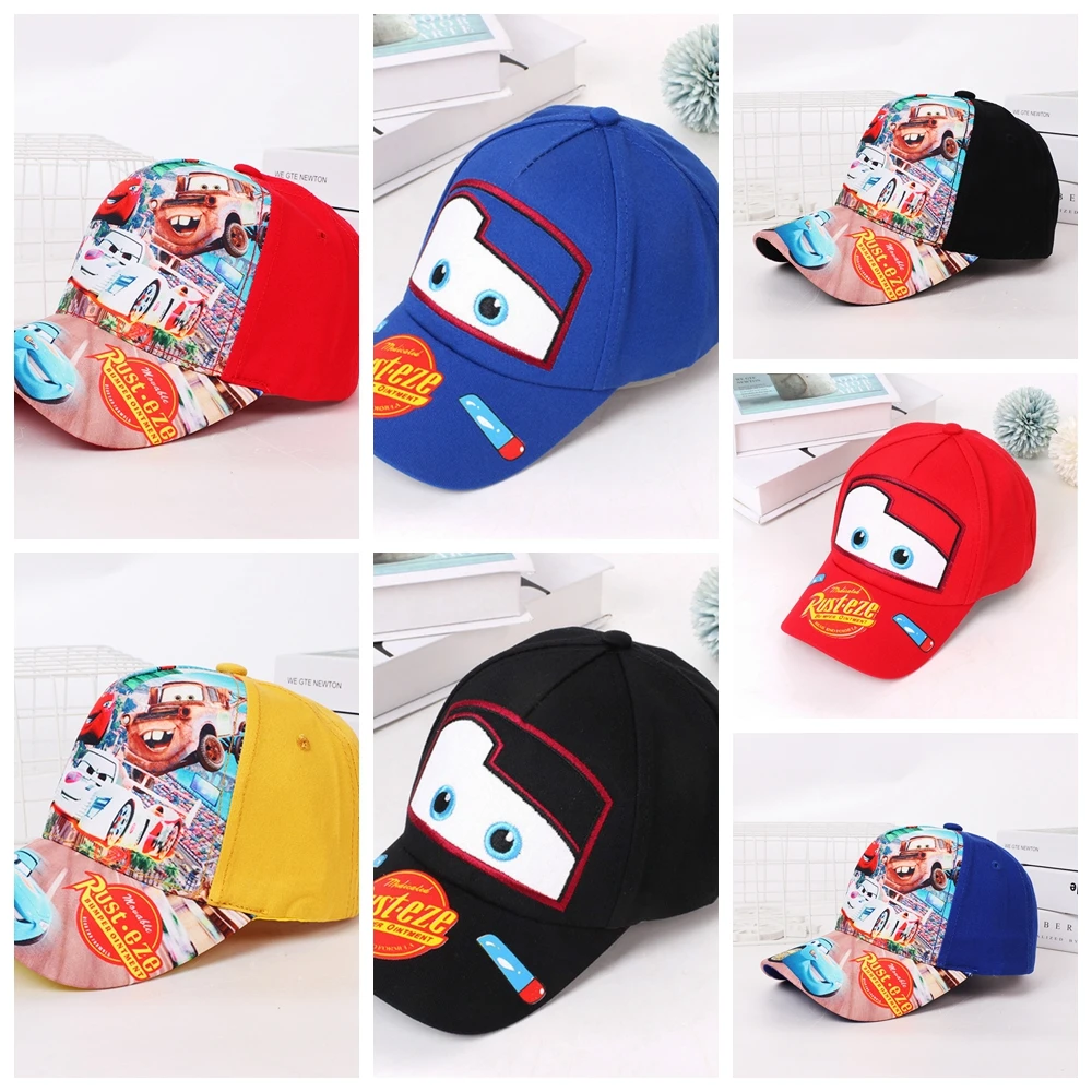 Baby Boy Baseball Cap Spring Summer Children Girls Cute Hat Cartoon Pixar Cars Lightning McQueen Kids Popular Hip Hop Snapback