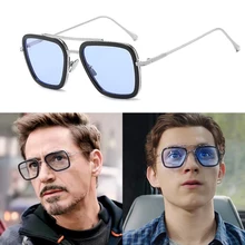 RTBOFY винтажные мужские солнцезащитные очки в стиле стимпанк фирменные дизайнерские Железный Человек очки ретро ветрозащитные паровые панк Солнцезащитные очки UV400