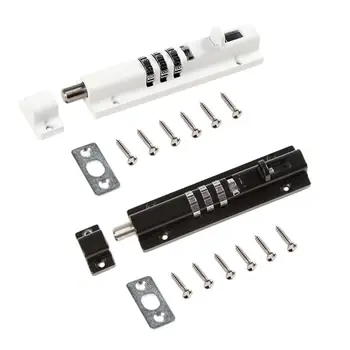 

Resettable 3 Dial Combination Sliding Bolt Lock Window Gate Security Door Shed