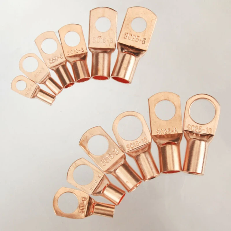 

170pcs Ring Copper Lug Cable Wire Connectors Crimp Terminal SC4-25 Accessories
