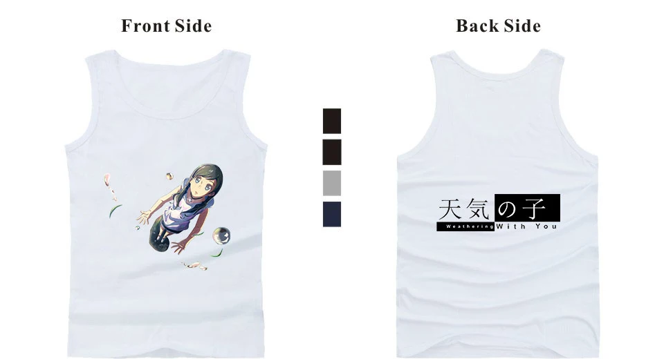 Son of the weather Anime print Tank Top Camisole Sleeveless Vest Shirt Son of the weather Anime print Tank Top Camisole Sleeveless Vest Shirt